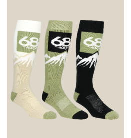 686 Men's Snow Caps Socks 3 Pack Multi 2026