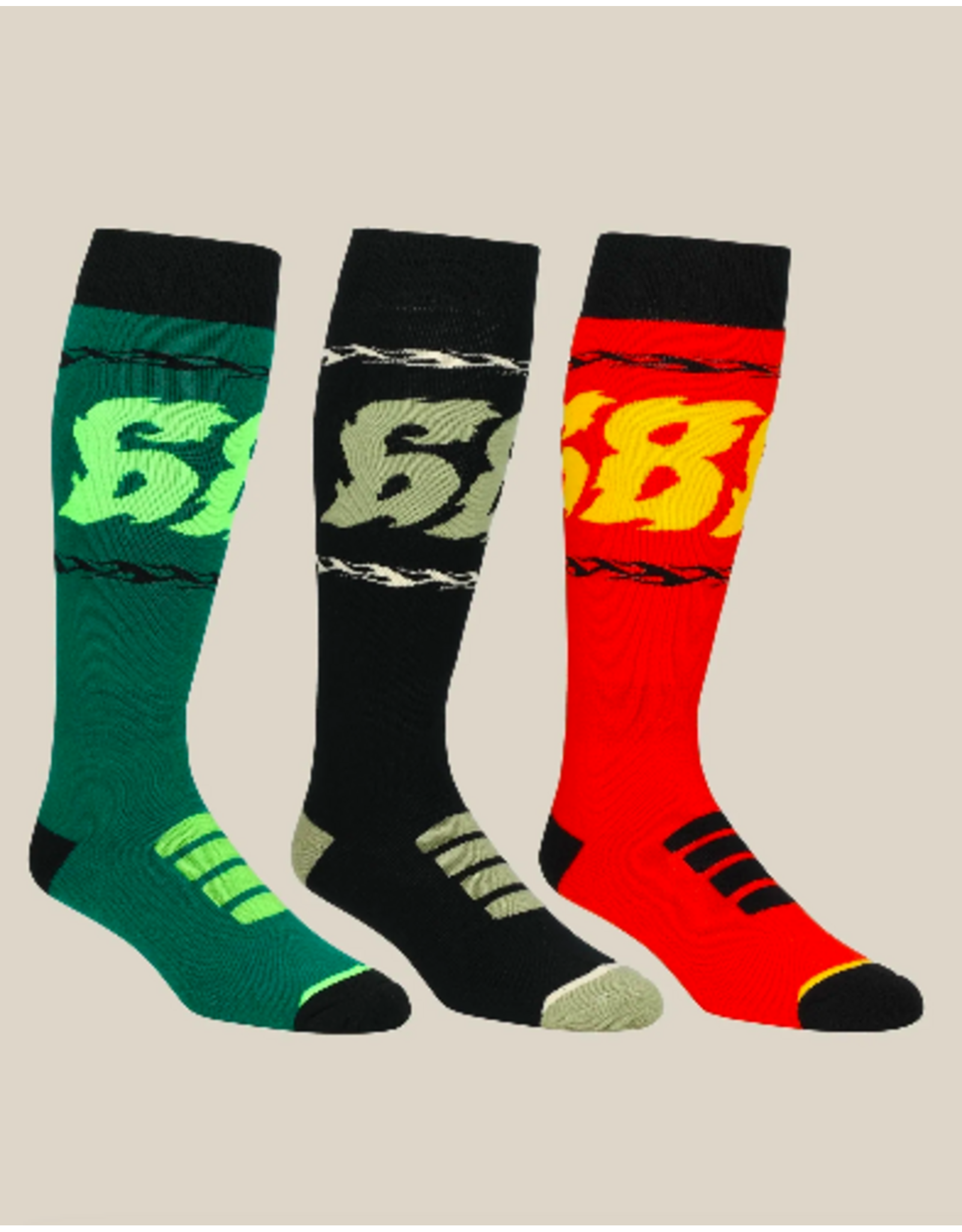 686 Men's Flame Socks 3 Pack 2026