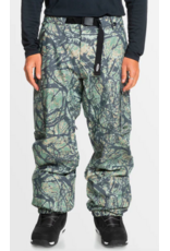 Quiksilver Men's Snow Down Cargo Pants Woodland Abstract Sea Spray