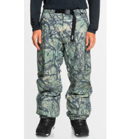 Quiksilver Men's Snow Down Cargo Pants Woodland Abstract Sea Spray