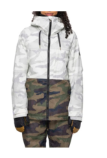 686 Women's Athena Insulated Jacket White Camo Colorblock