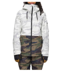 686 Women's Athena Insulated Jacket White Camo Colorblock