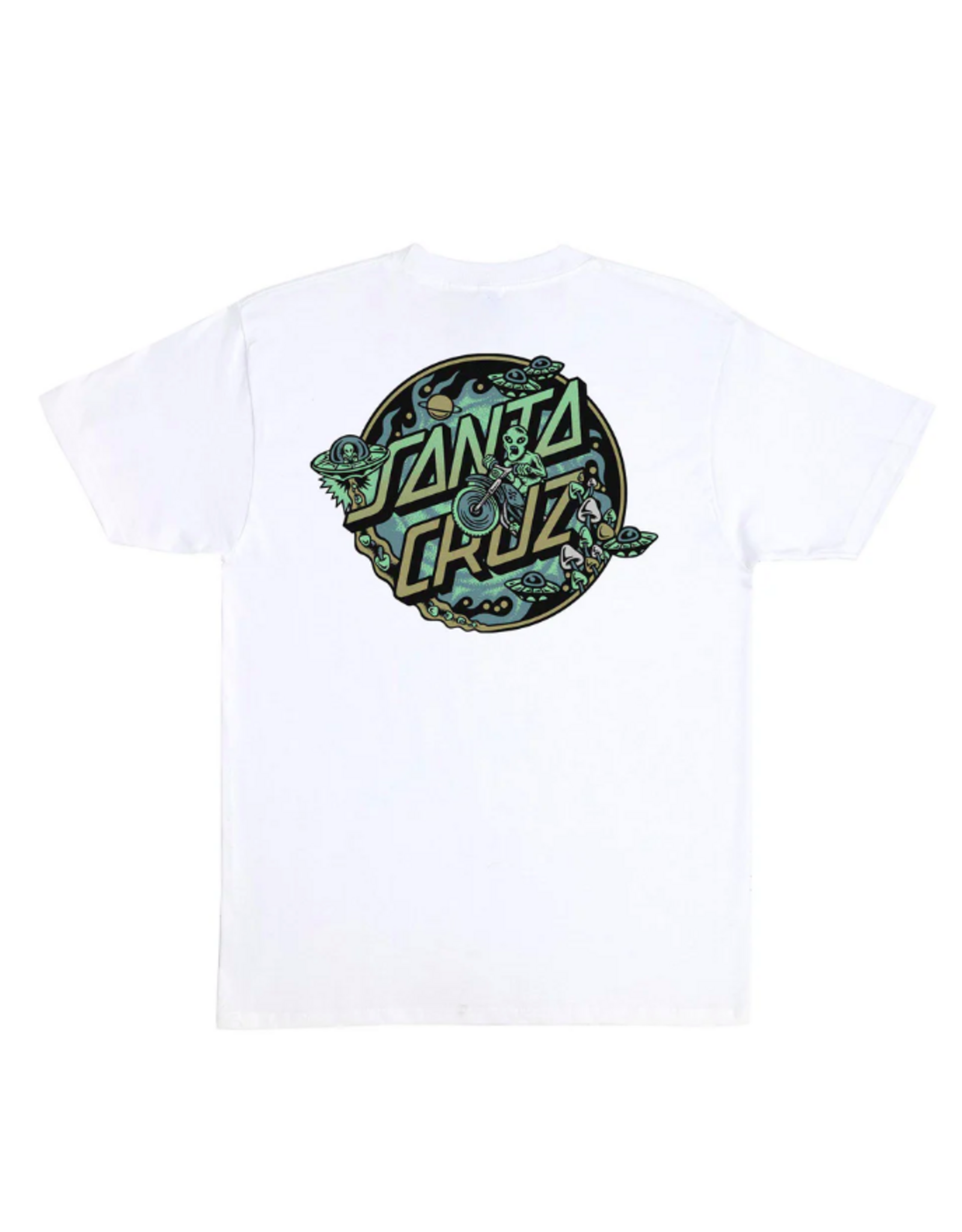 Santa Cruz Men's Winkowski Dope Planet 2 Dot Tee White