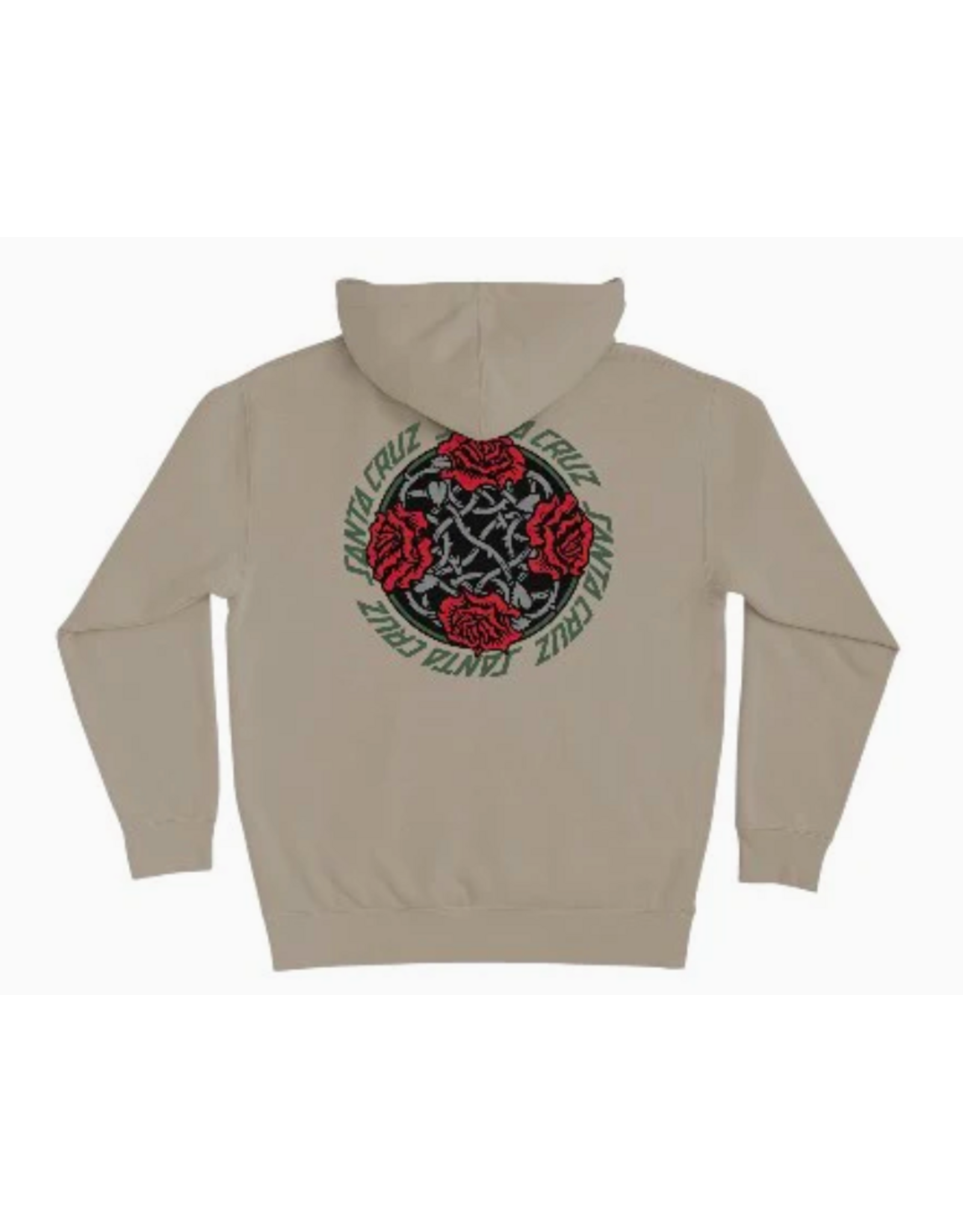 Santa Cruz Men's Dressen Rose Solo Center Hoody Cement