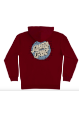 Santa Cruz Men's Scrawl Brick Dot Hoody Maroon
