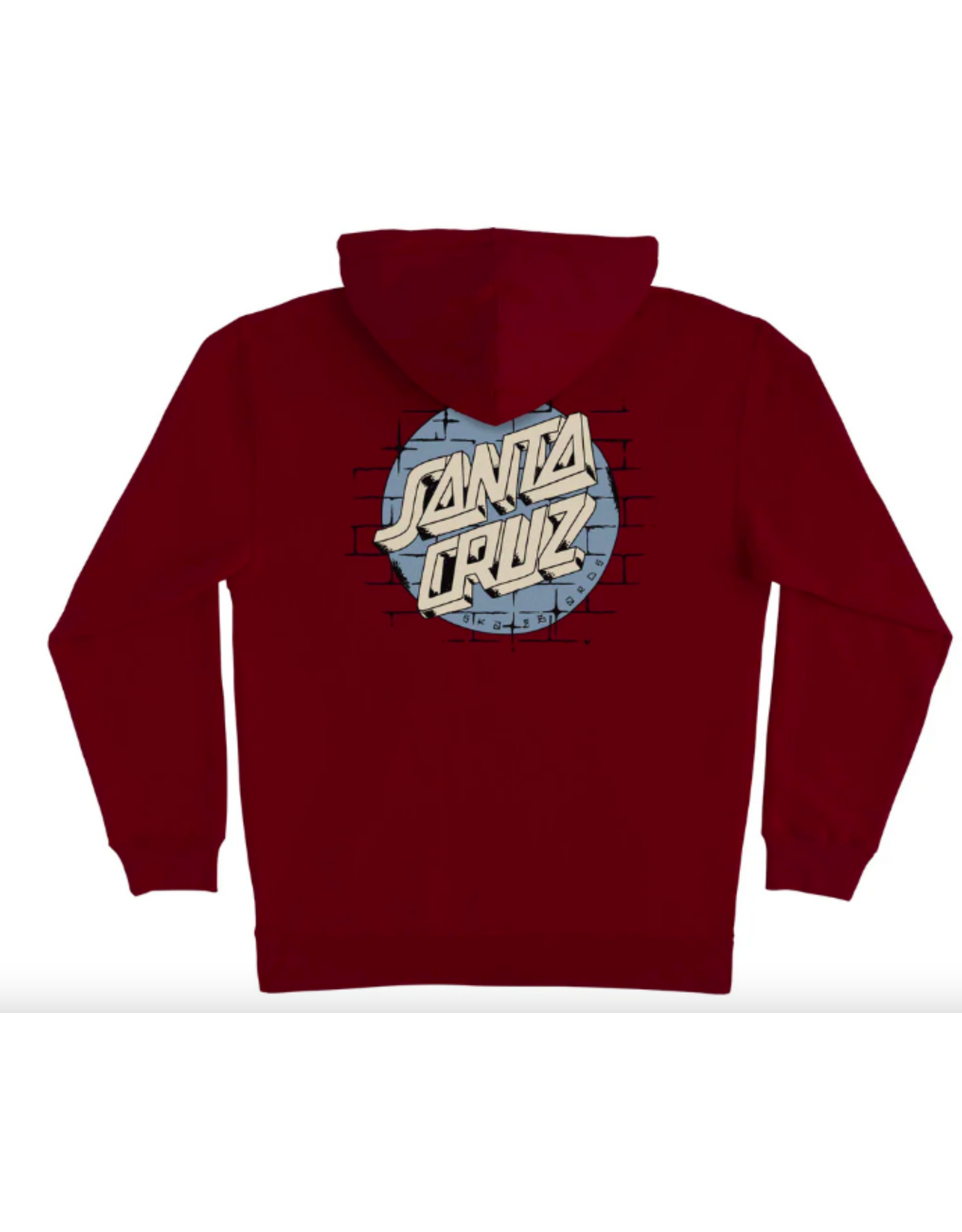 Santa Cruz Men's Scrawl Brick Dot Hoody Maroon