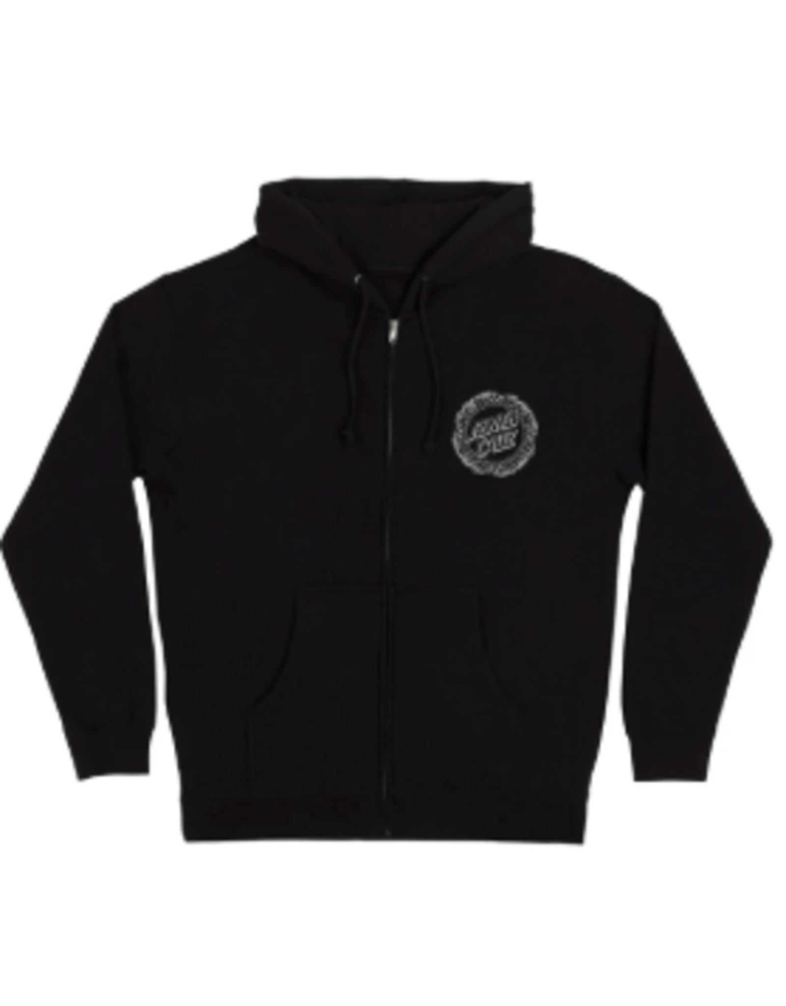 Santa Cruz Men's Flame Ringed Dot Zip Hoody Black