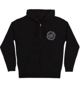 Santa Cruz Men's Flame Ringed Dot Zip Hoody Black