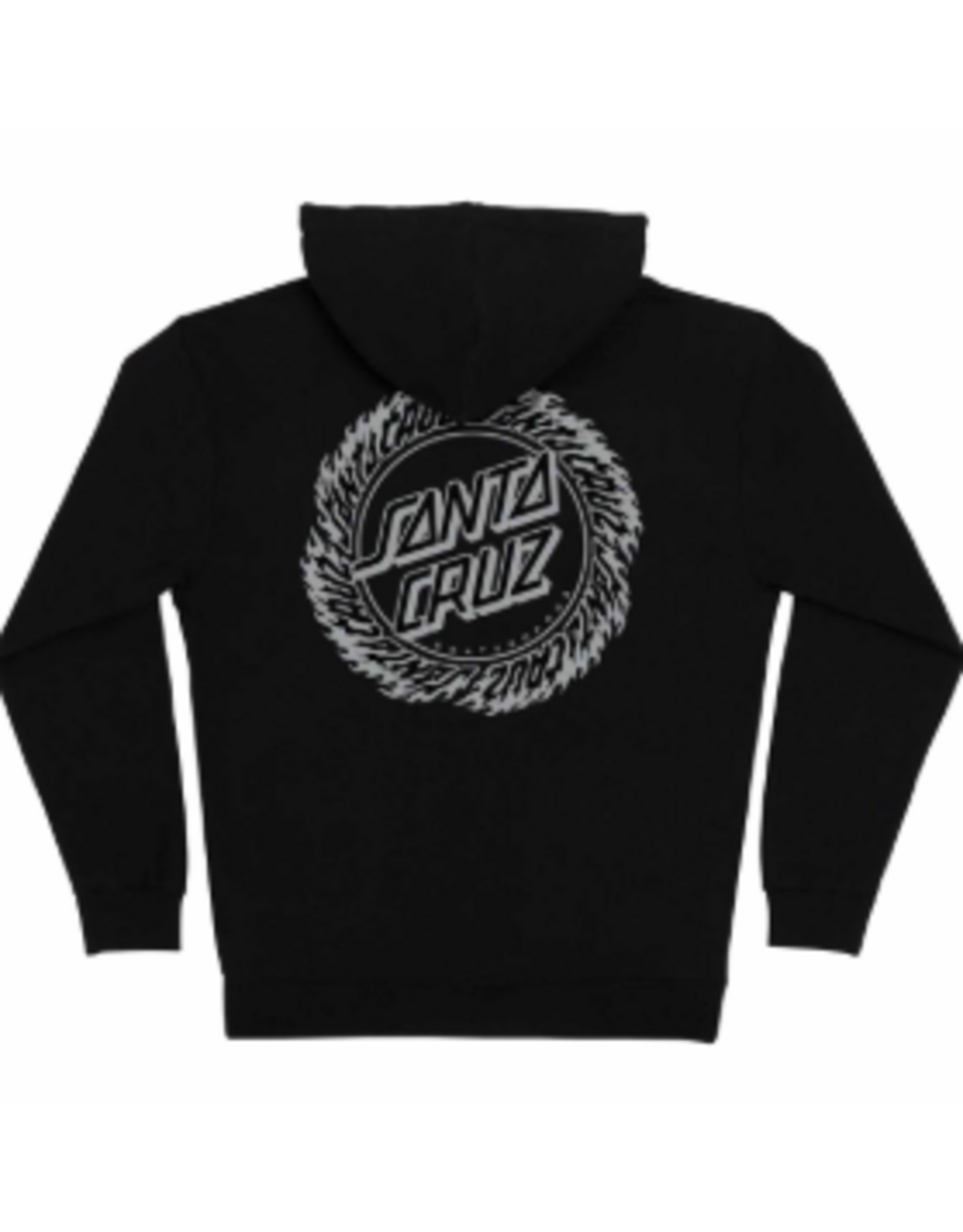 Santa Cruz Men's Flame Ringed Dot Zip Hoody Black
