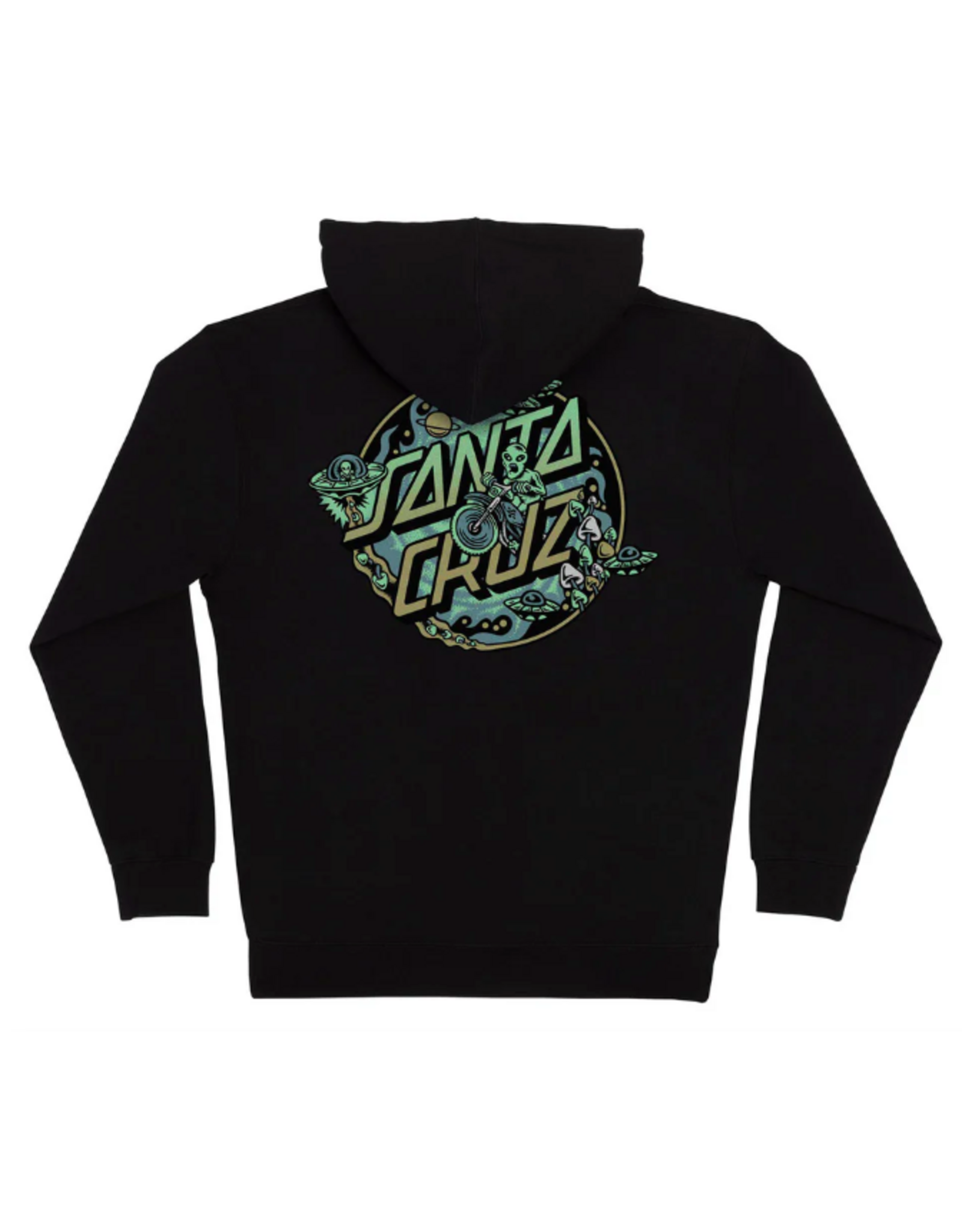 Santa Cruz Men's Winkowski Dope Planet Dot Zip Hoody Black