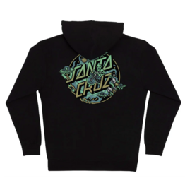 Santa Cruz Men's Winkowski Dope Planet Dot Zip Hoody Black