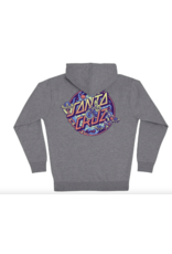 Santa Cruz Men's Winkowski Dope Planet Dot Zip Hoody Gunmetal Heather