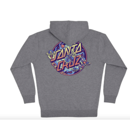 Santa Cruz Men's Winkowski Dope Planet Dot Zip Hoody Gunmetal Heather