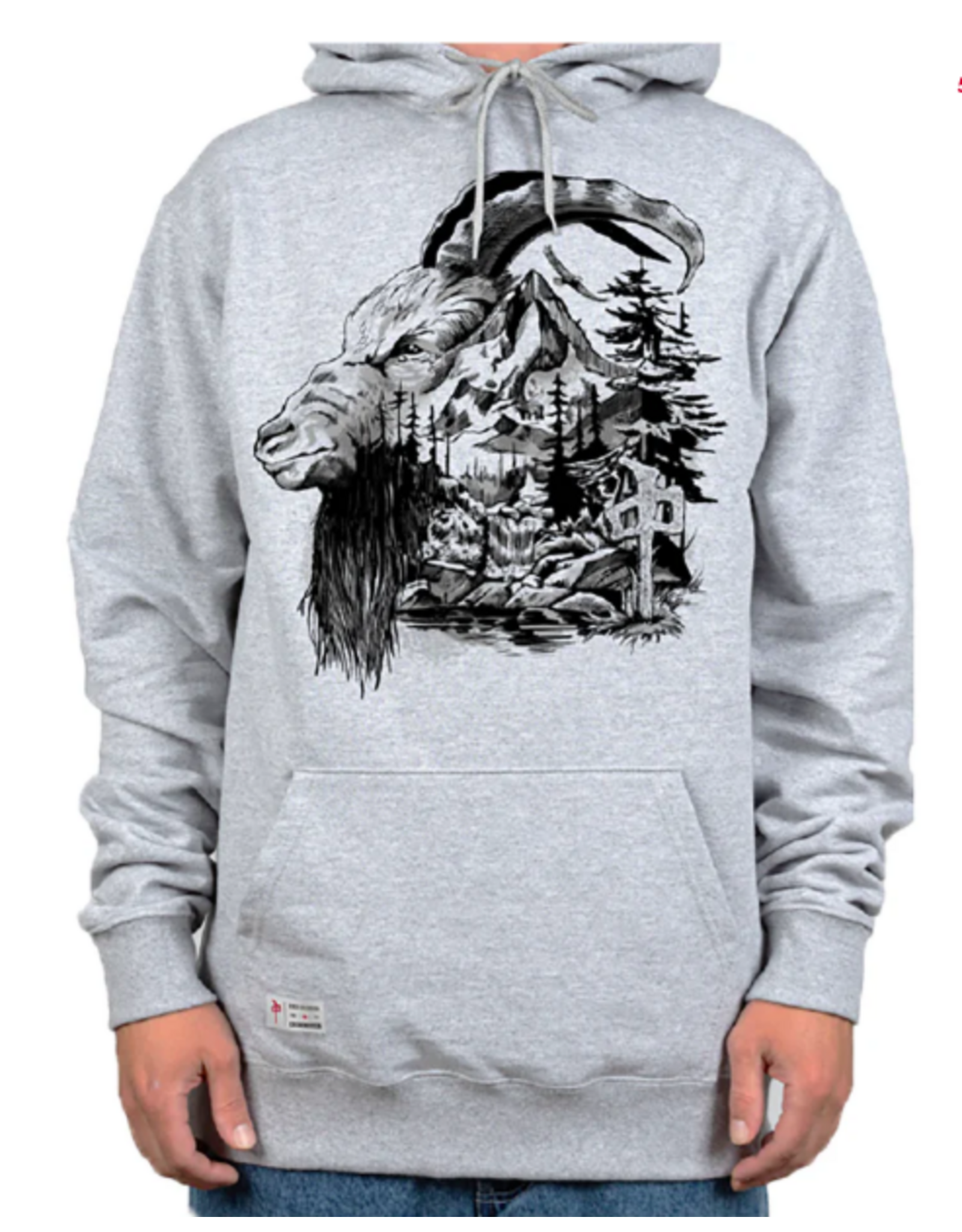 RDS Men's Ram Head Hoody Athletic Heather