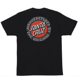 Santa Cruz Men's Splatter MFG Dot Tee Black