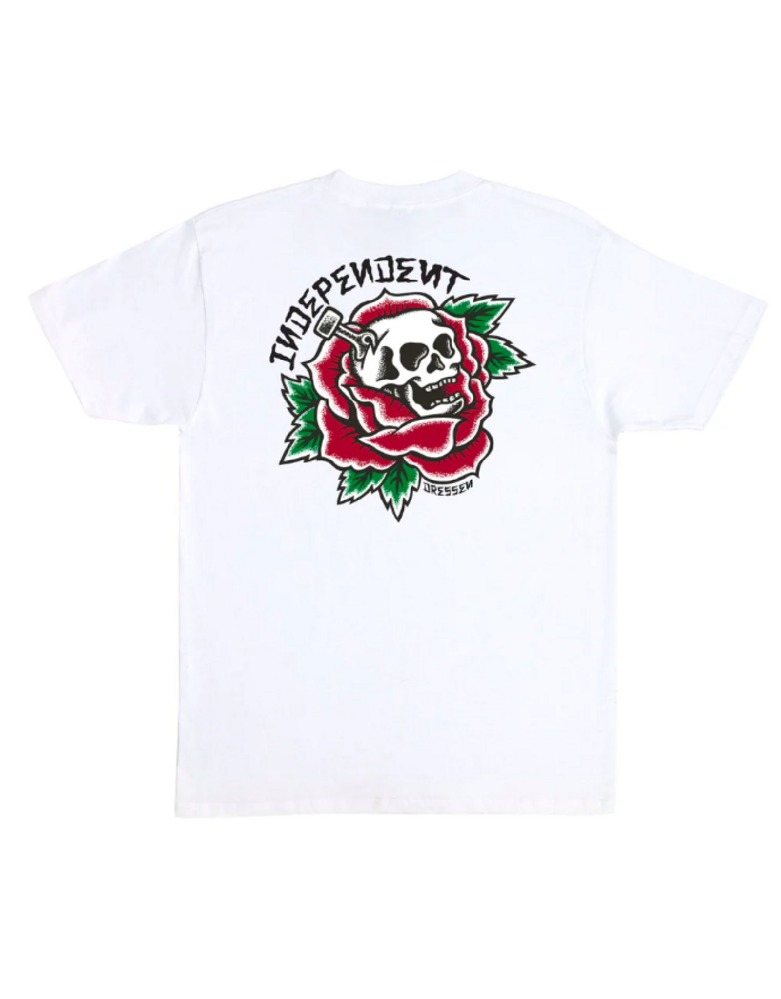 Independent Dressen Skull Rose Tee White