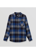 Quiksilver Men's Motherfly Flannel Shirt Estate Blue Vestry