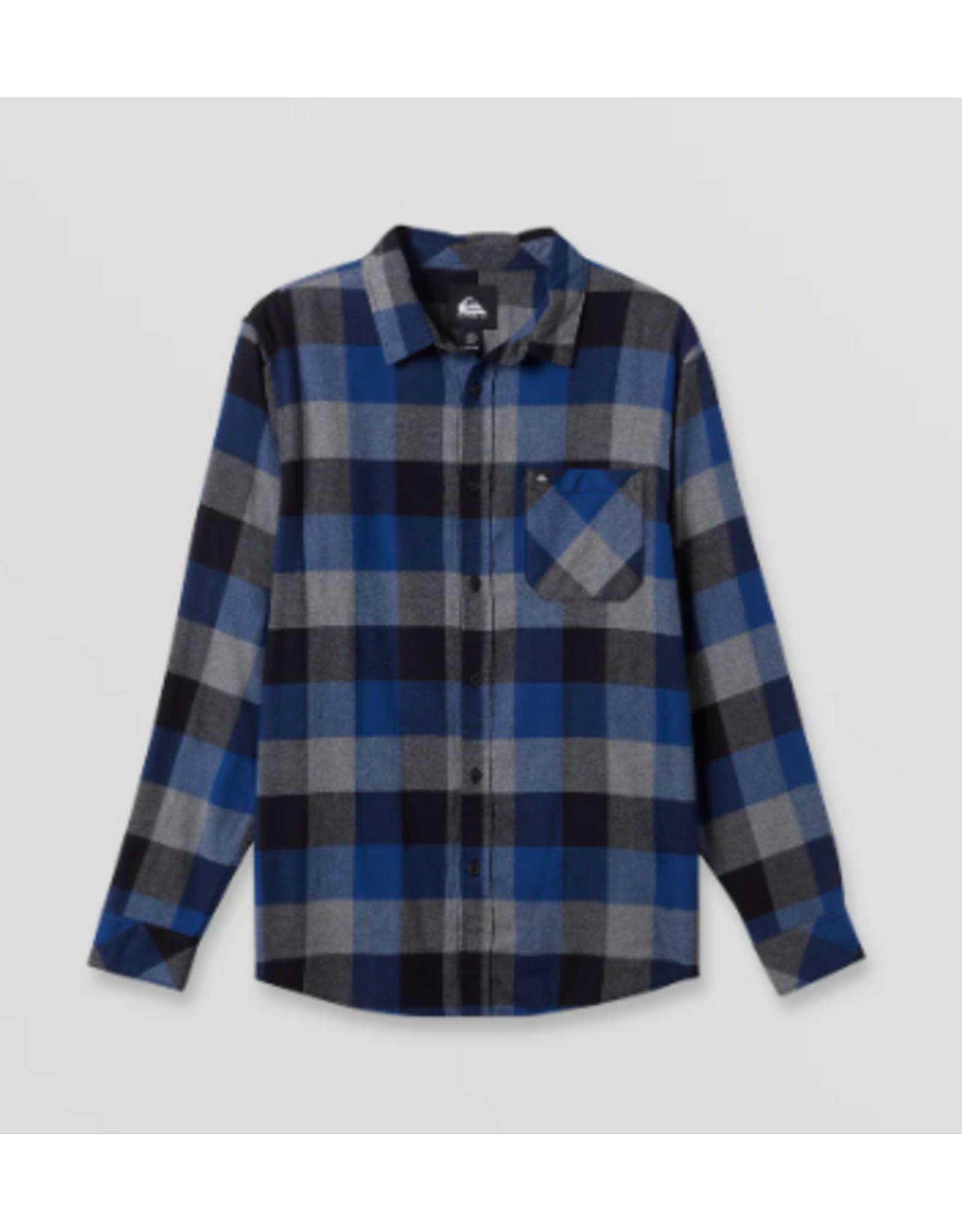 Quiksilver Men's Motherfly Flannel Shirt Estate Blue Vestry