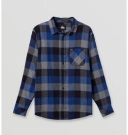 Quiksilver Men's Motherfly Flannel Shirt Estate Blue Vestry