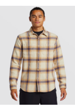 Quicksilver Men's DNA Flannel Long Sleeve Shirt Fog Wanderer Class
