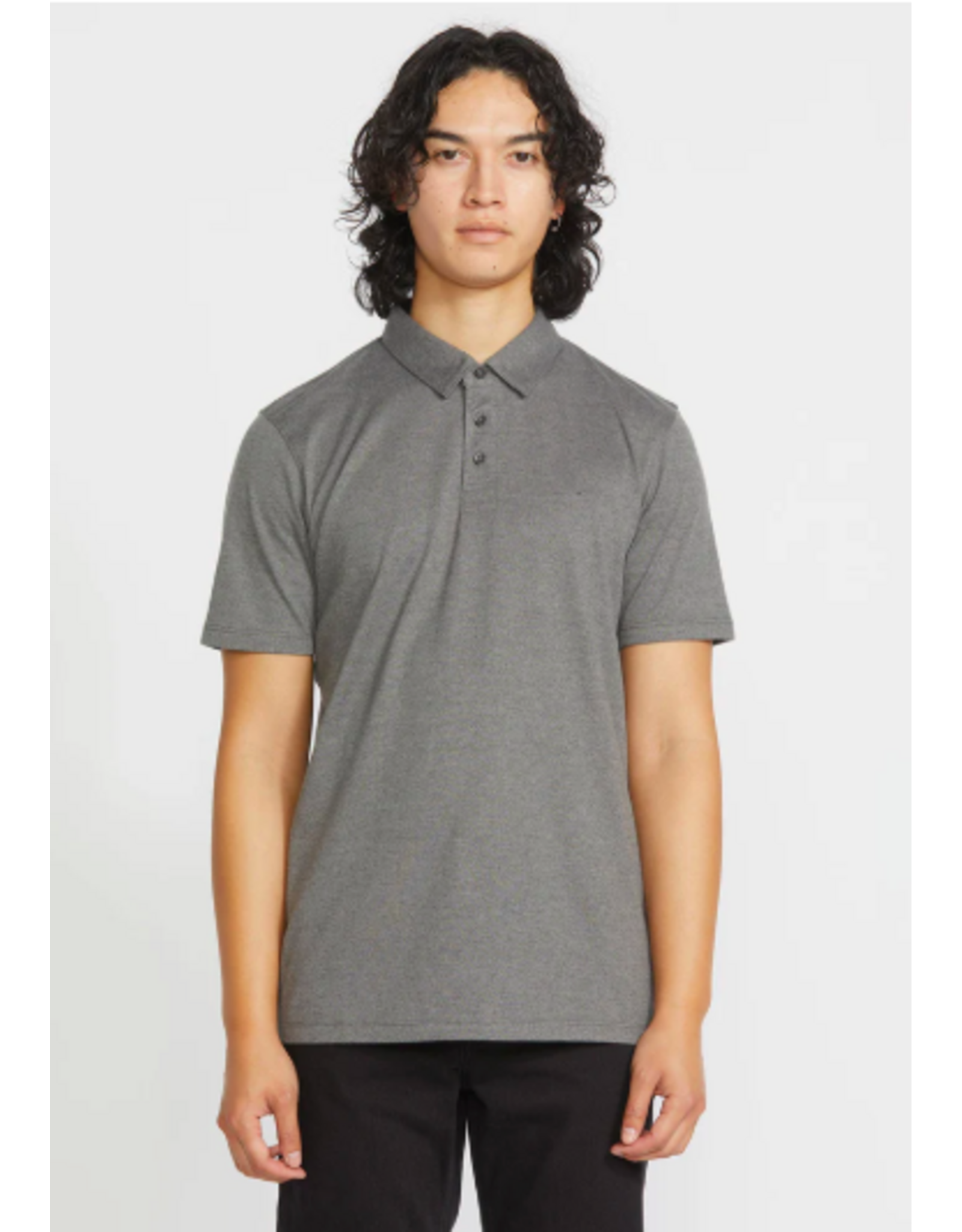 Men's Volcom Wowzer Polo Shirt Stealth