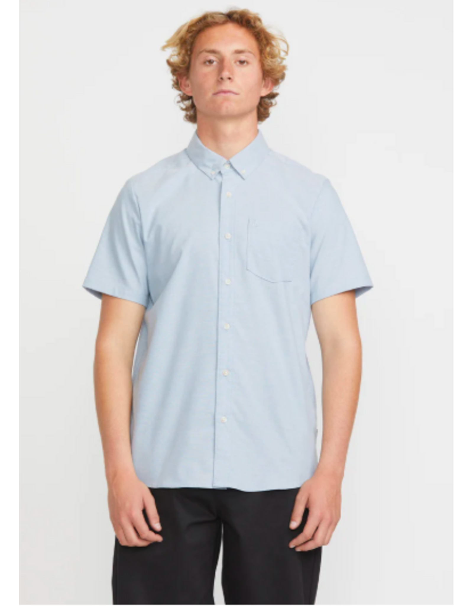 Men's Volcom Everett Oxfors Shirt Wrecked Indigo