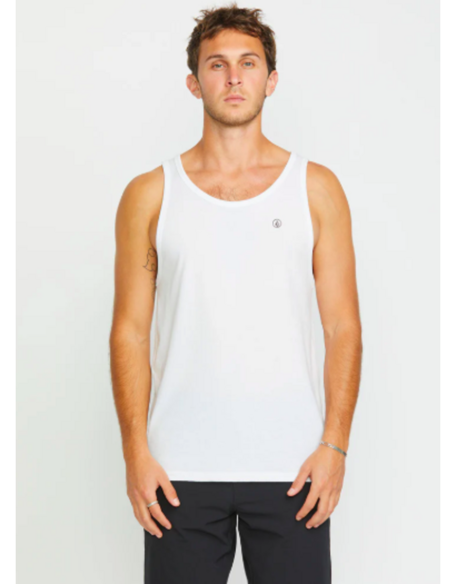 Men's Volcom Solid Heather Tank White