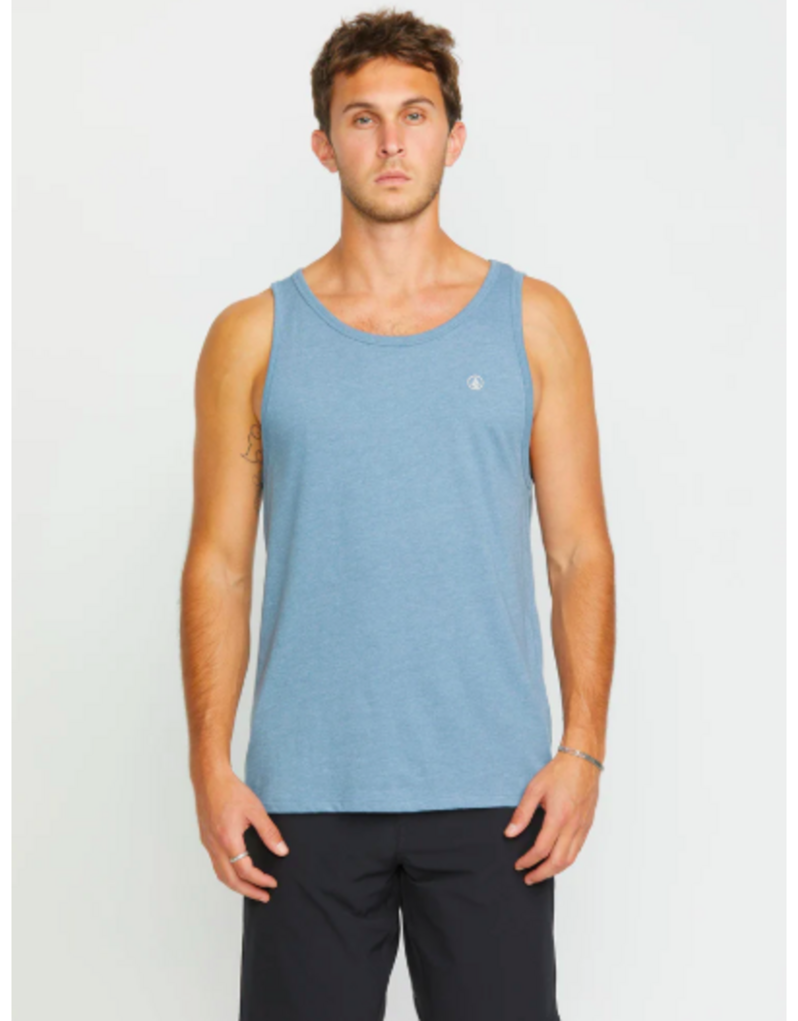 Men's Volcom Solid Heather Tank Stormy Blue