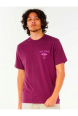 Rip Curl Men's Fade Out Icon Tee Deep Plum