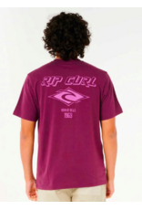 Rip Curl Men's Fade Out Icon Tee Deep Plum