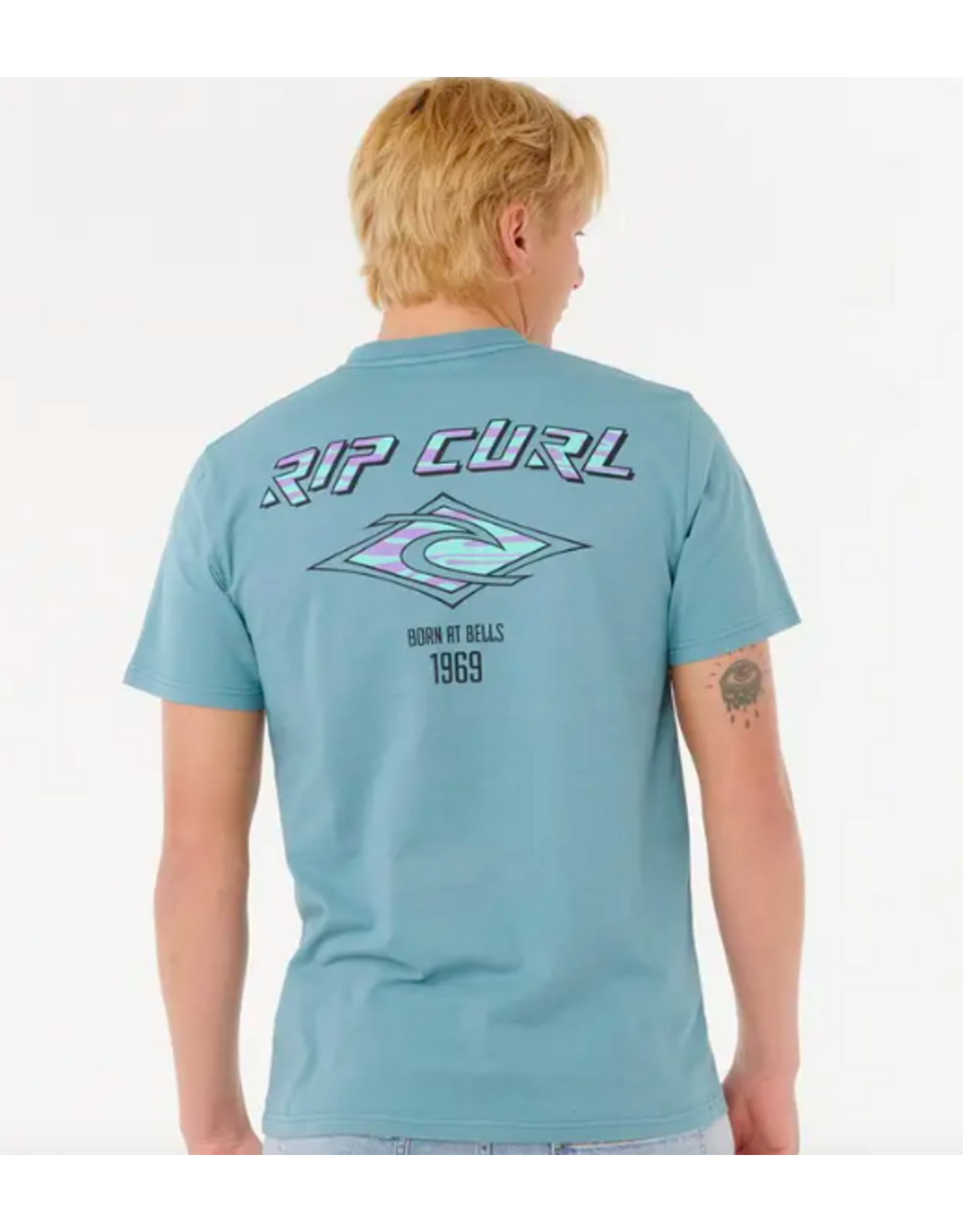 Rip Curl Men's Fade Out Icon Tee Storm Blue