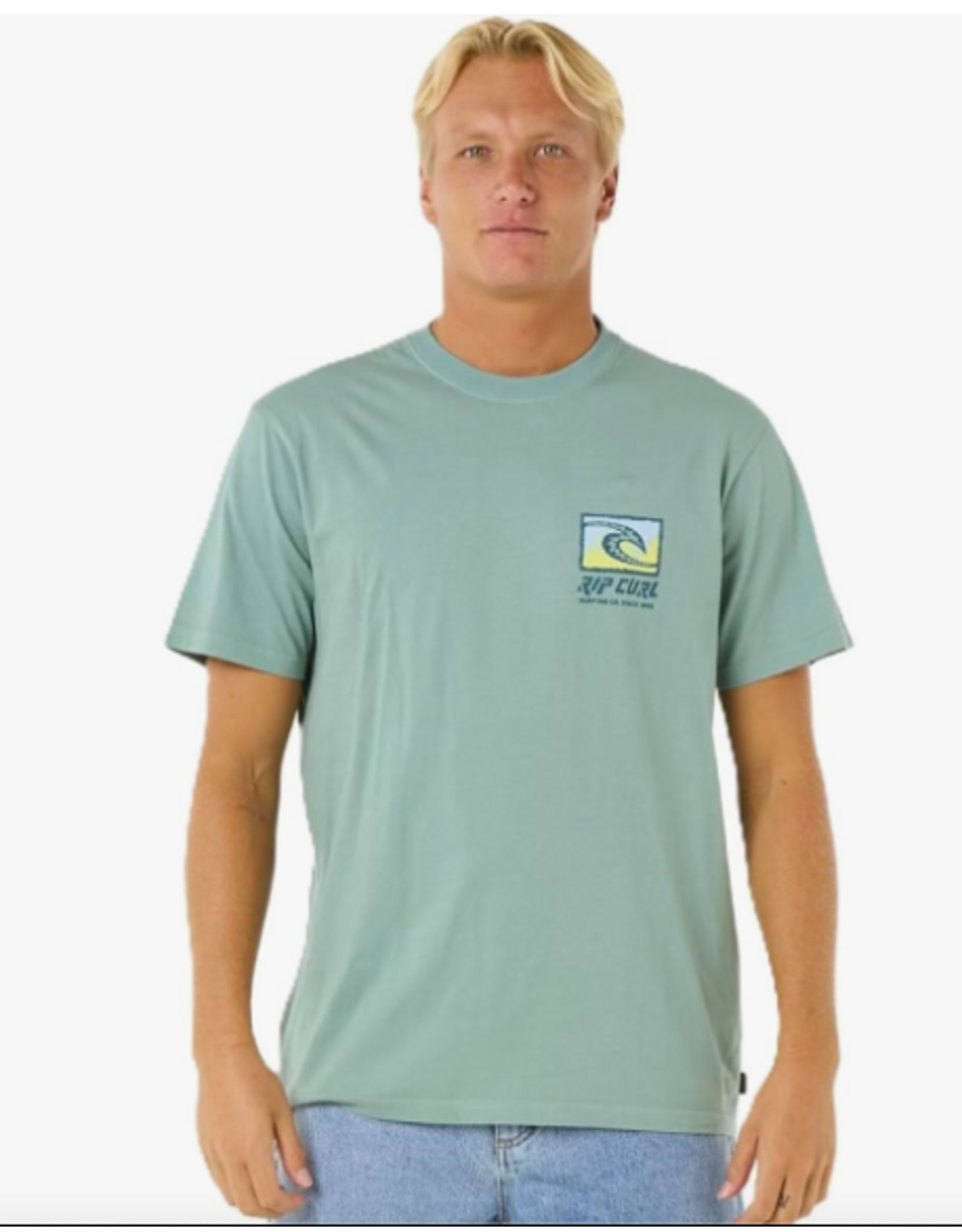 Rip Curl Men's Raw Energy Trad Tee Blue Lagoon