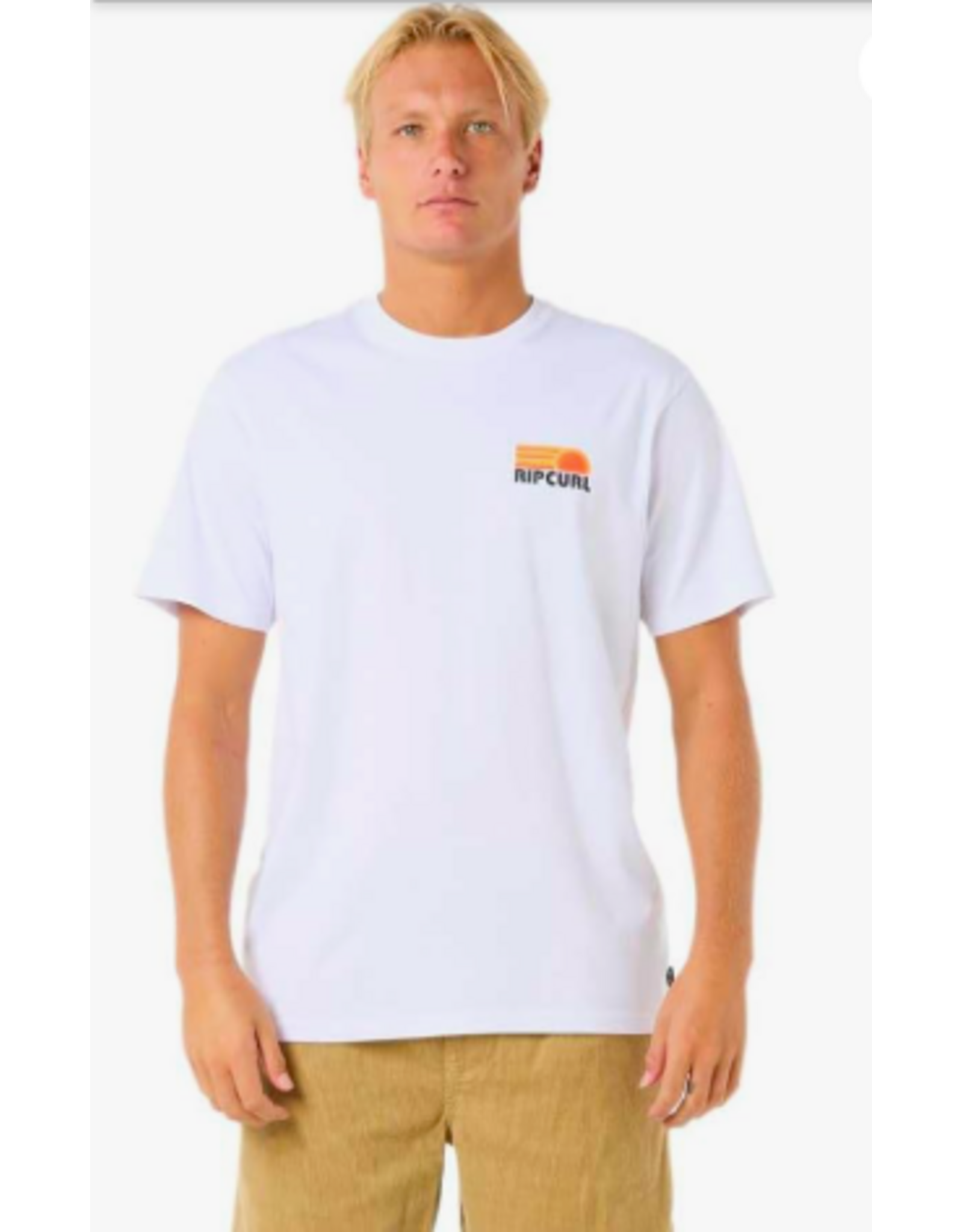 Rip Curl Men's Surf Revival Stacked Tee White