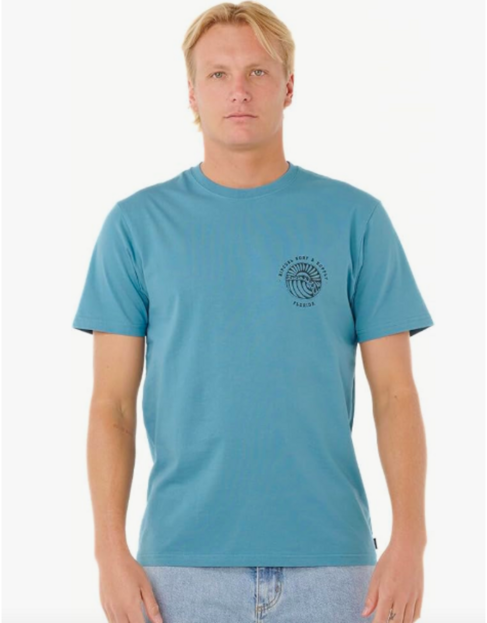 Rip Curl Men's Sunset Destination Tee storm Blue Florida