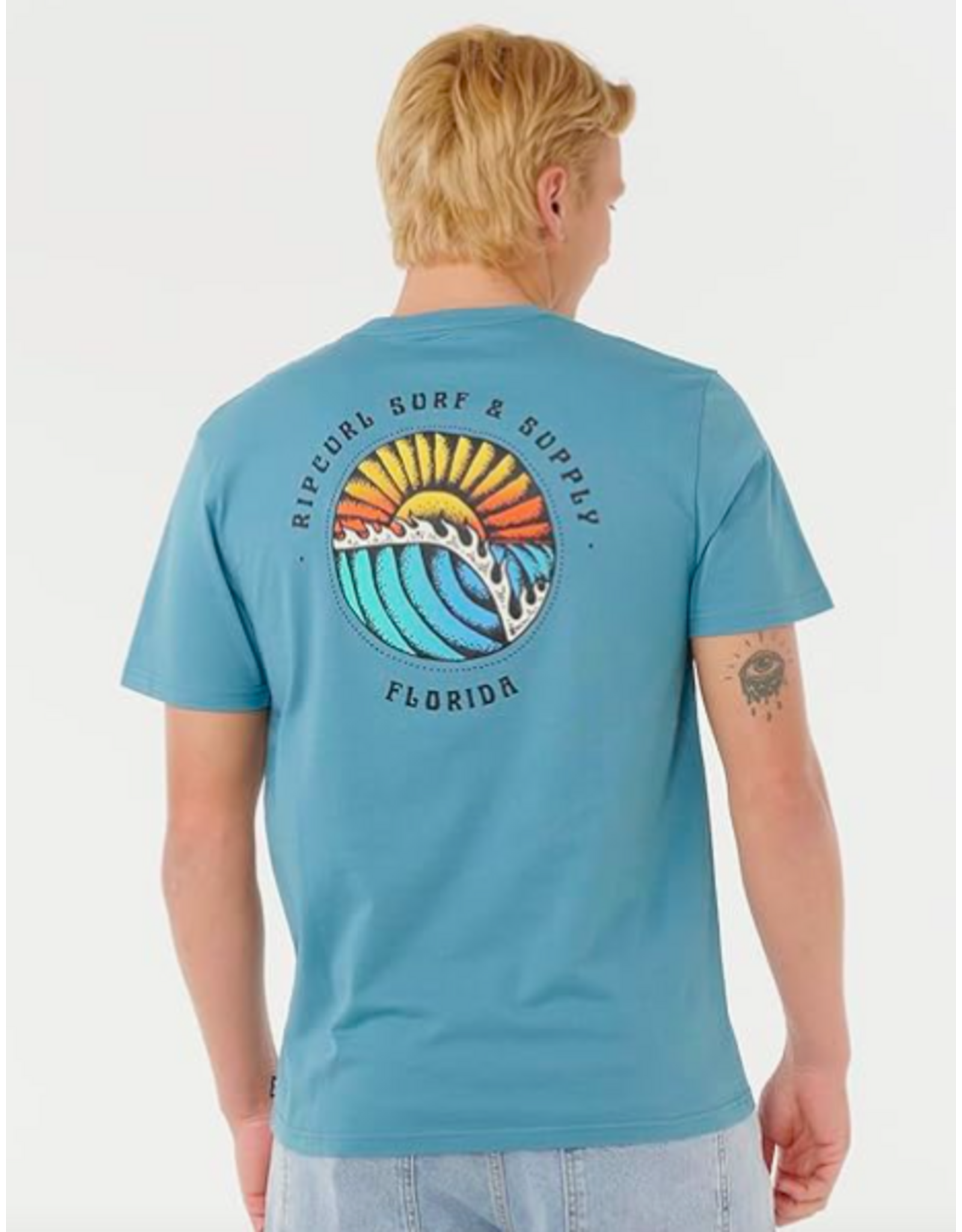 Rip Curl Men's Sunset Destination Tee storm Blue Florida