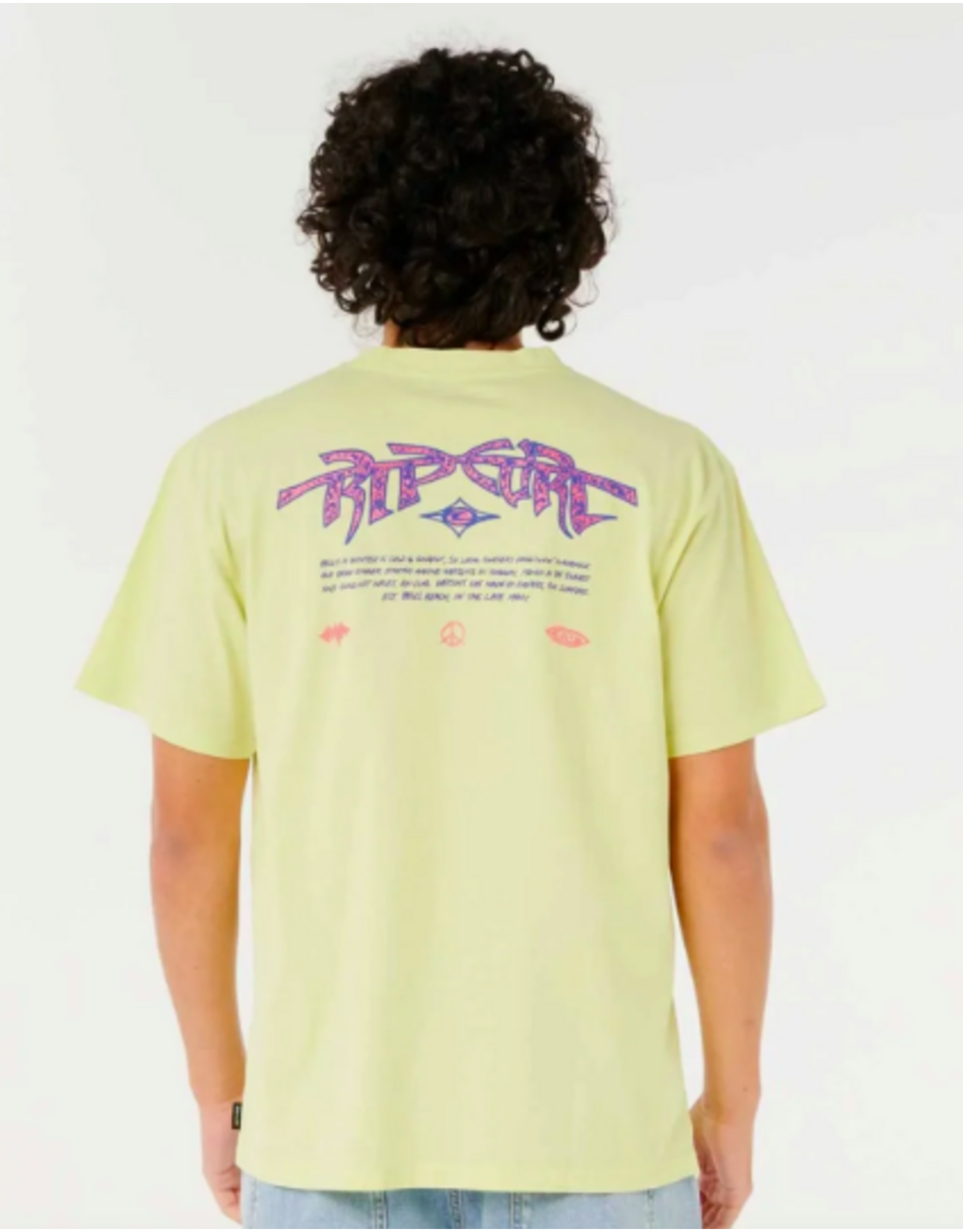 Rip Curl Men's Raw Energy Gnarly Tee Lime Wash