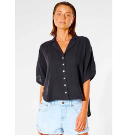 Rip Curl Women's Premium Surf Short Sleeve Shirt Black
