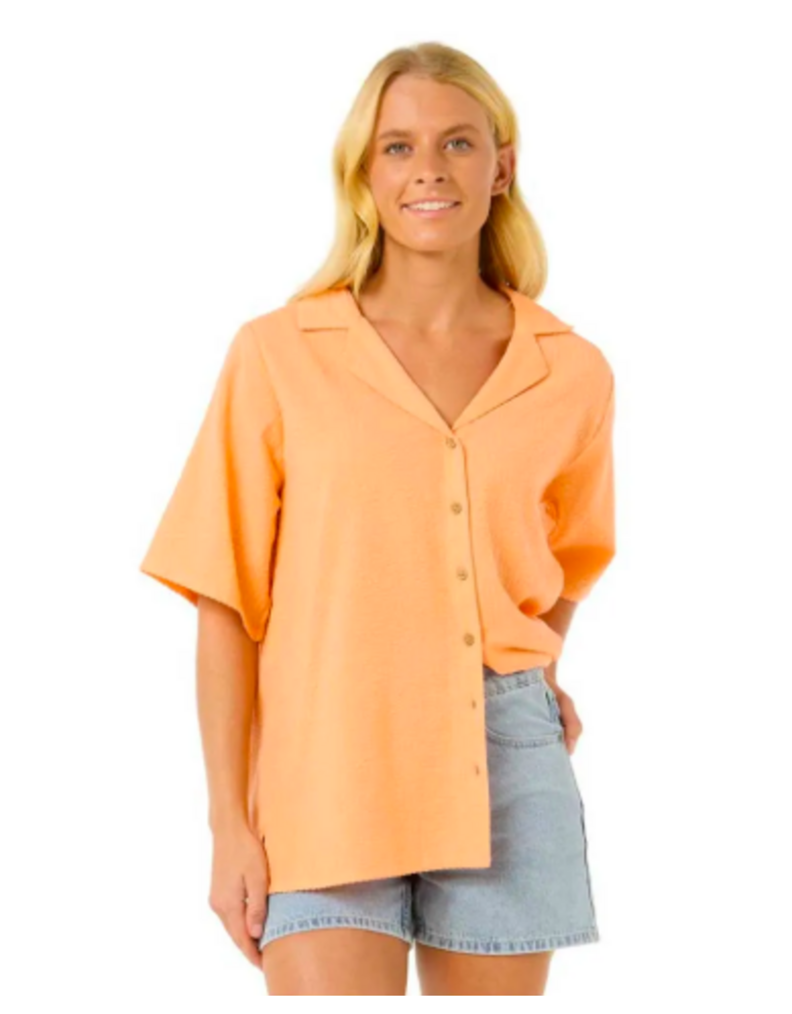 Rip Curl Women's Cala Vadella Texture Shirt Orange