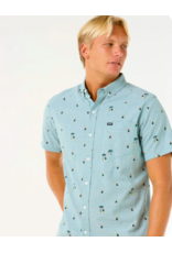 Rip Curl Men's Hula Breach Short Sleeve Shirt Blue Laggon
