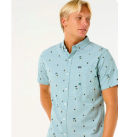 Rip Curl Men's Hula Breach Short Sleeve Shirt Blue Laggon