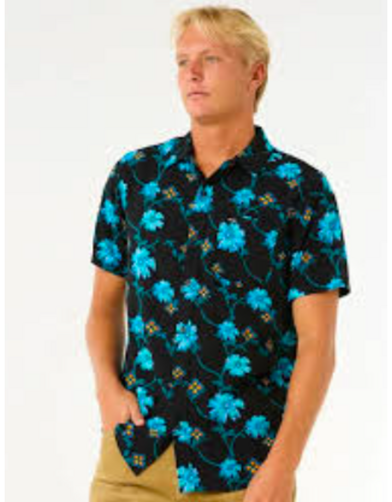 Rip Curl Men's Surf Revival Short Sleeve Shirt Black