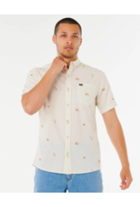 Rip Curl Men's Skelly Breach Short Sleeve Shirt Off White