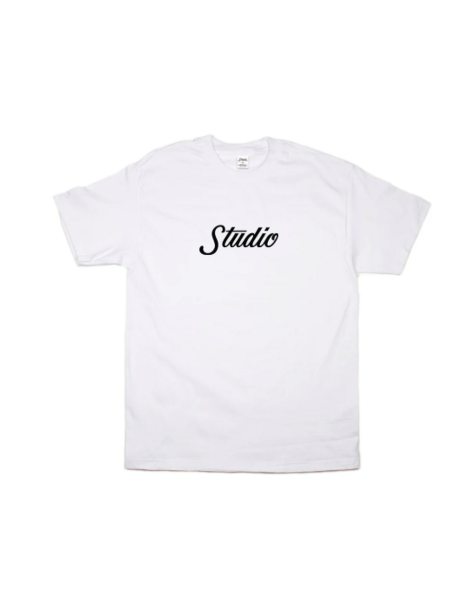 Studio Men's Big Script Tee White