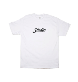 Studio Men's Big Script Tee White