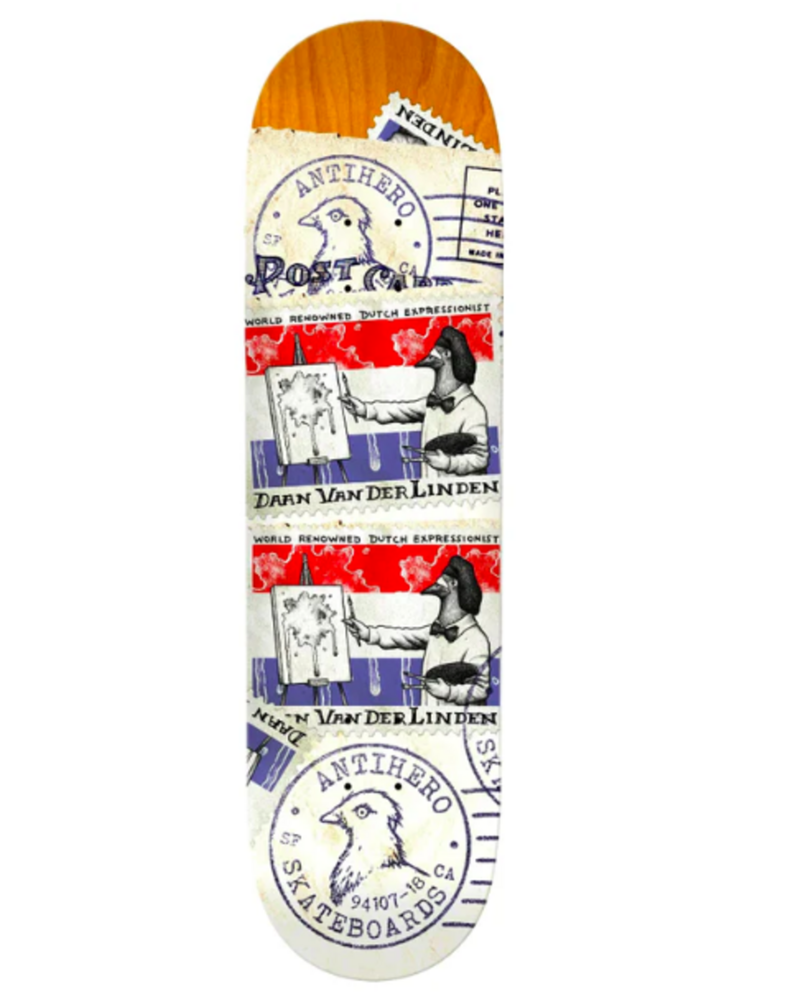 Anti Hero Daan Postal Deck 8.5