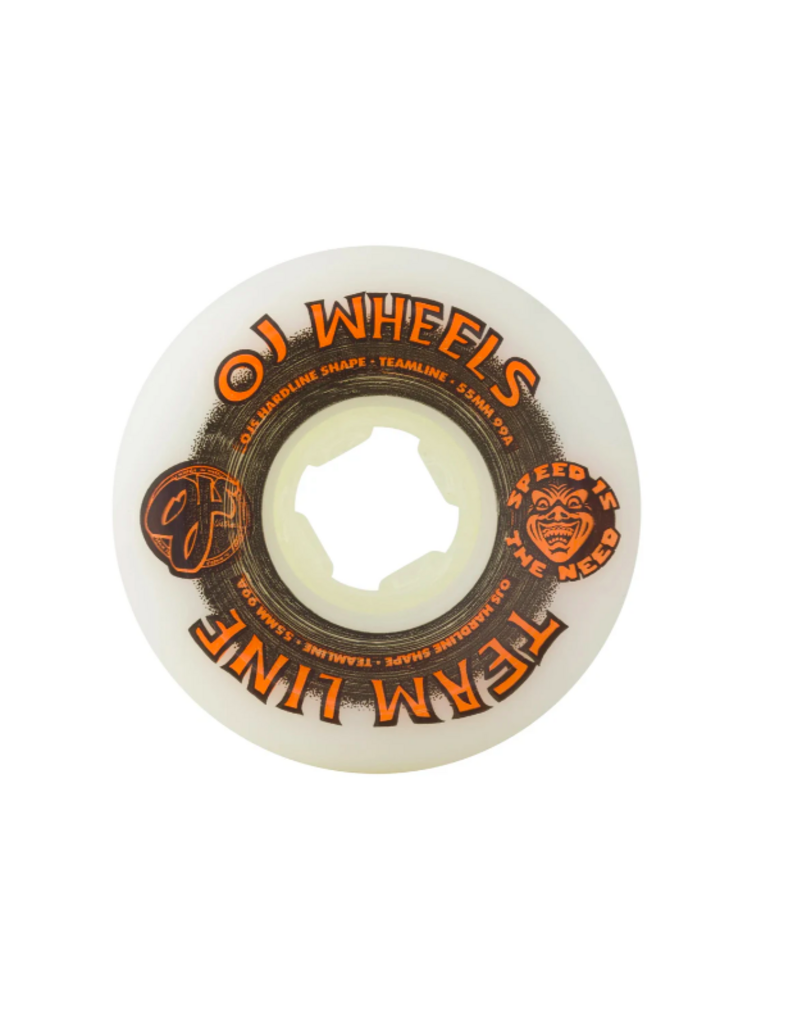 OJS OJS Team Line Wheels White Black Orange 99A 55MM