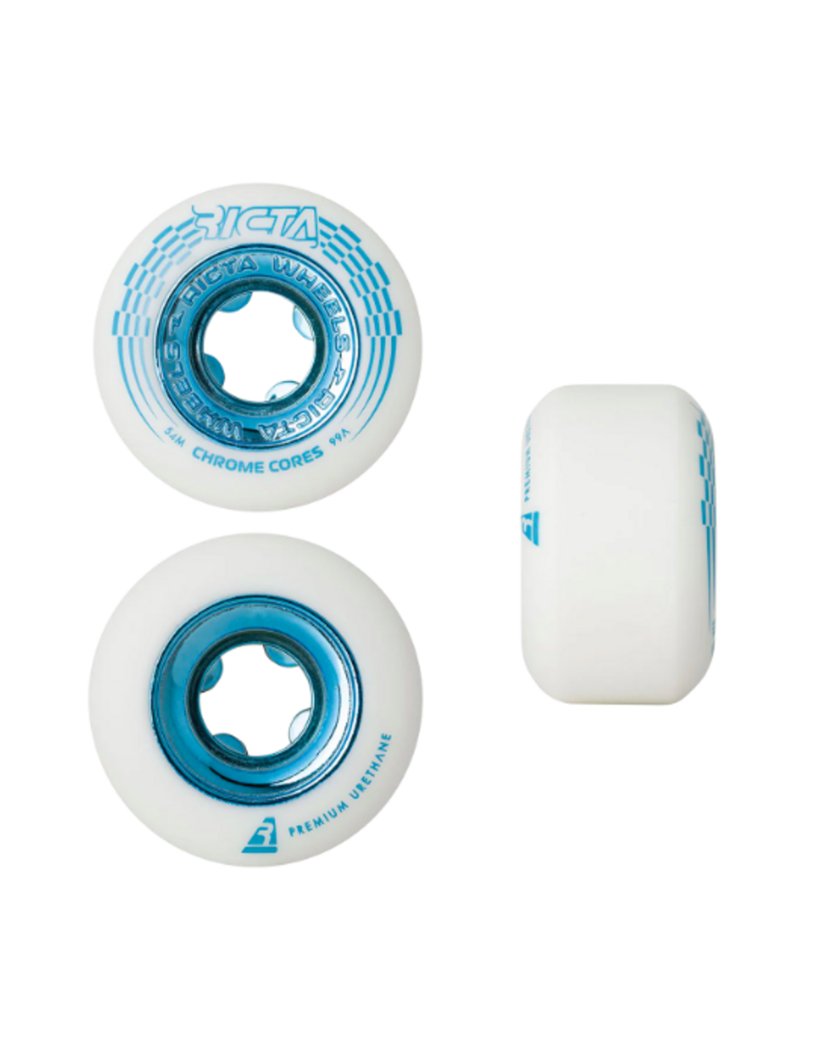 Ricta Chrome Core Wheels White 99A 53MM