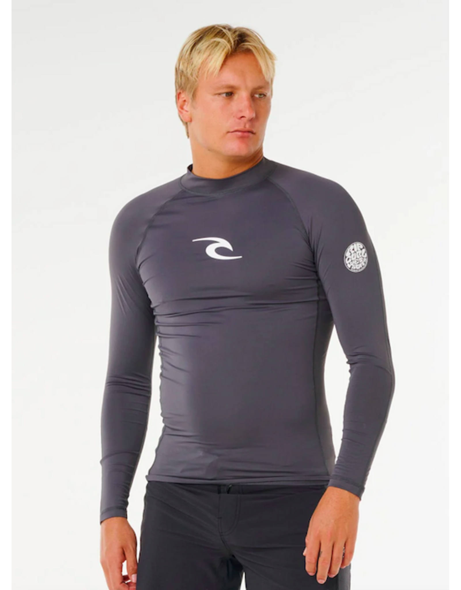 Rip Curl Men's Waves UPF Perf Long Sleeve Charcoal Grey