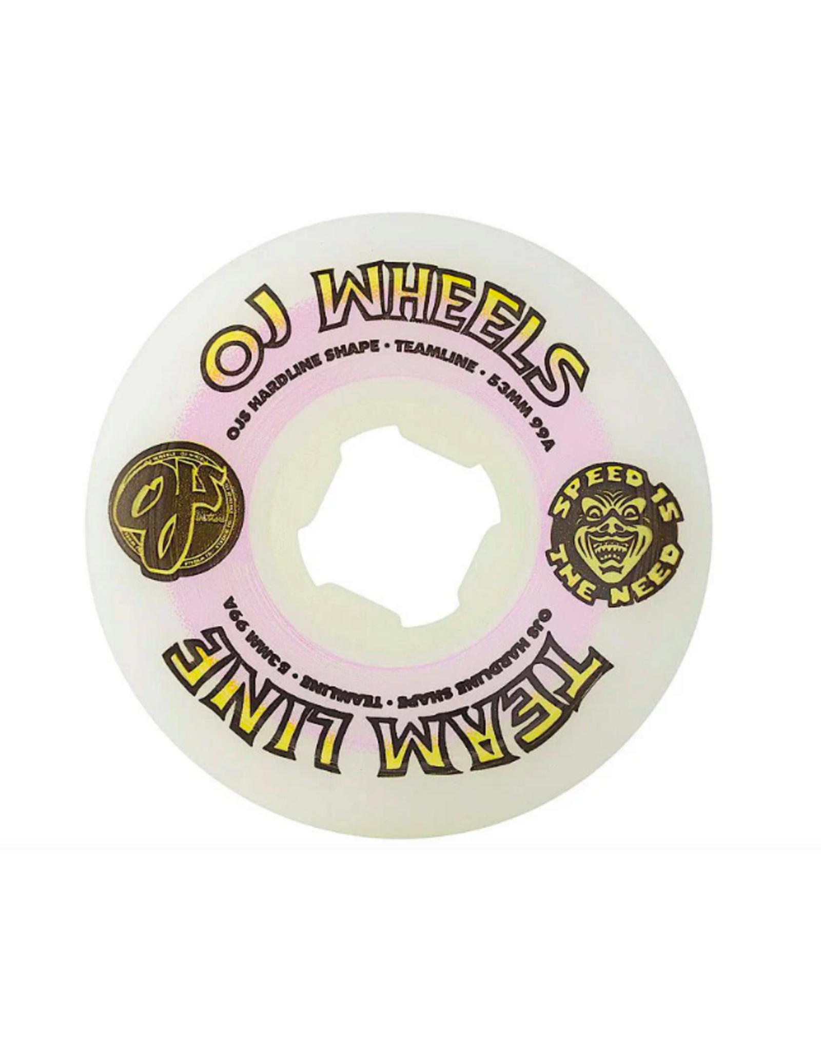 OJS OJS Team Line Wheels White Purple Yellow 99A 53MM