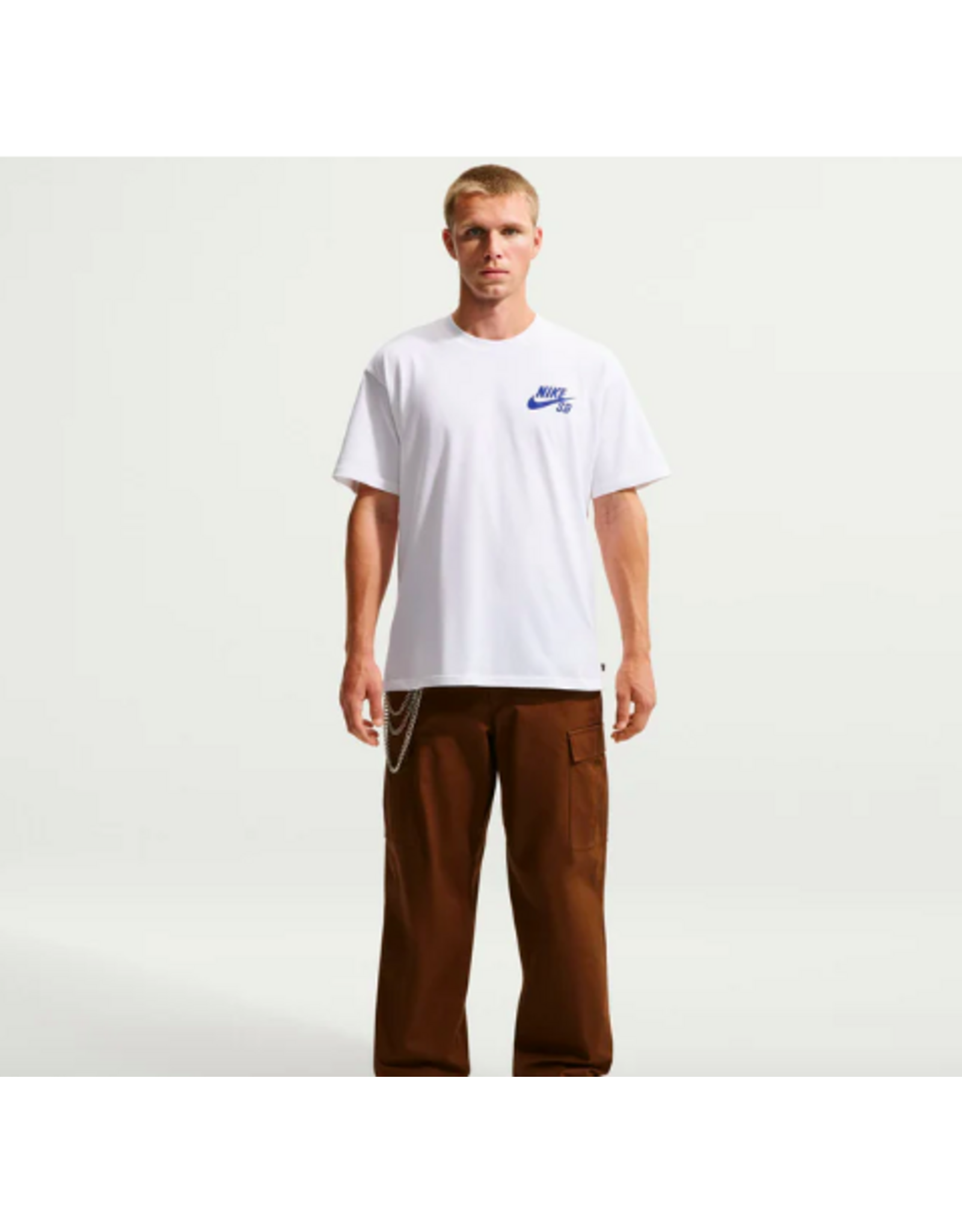 NIKE Nike SB Men's Logo Tee White Blue